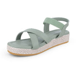 Women’s Platform Sage-Green Ladies Heel Sandal 514602