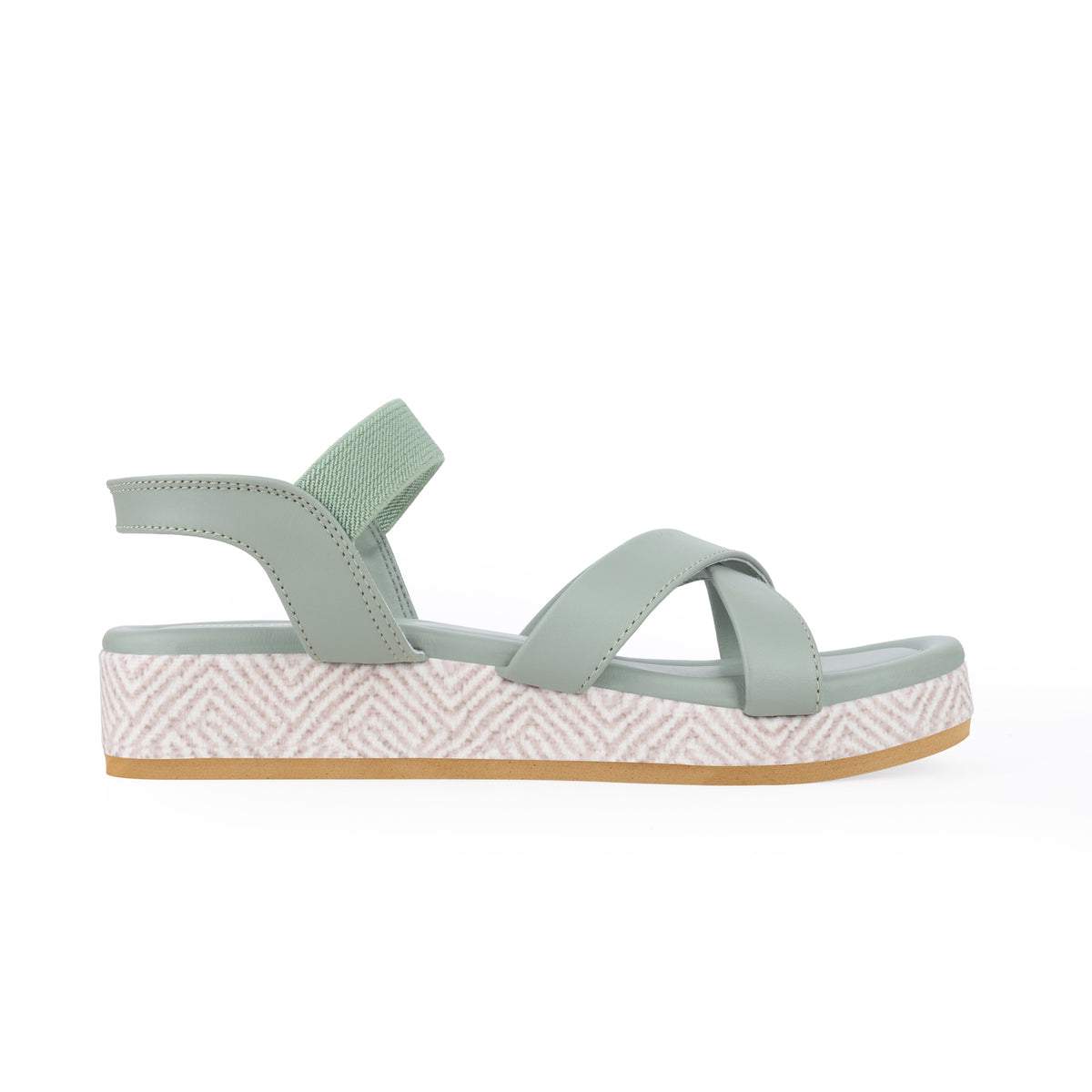Women’s Platform Sage-Green Ladies Heel Sandal 514602