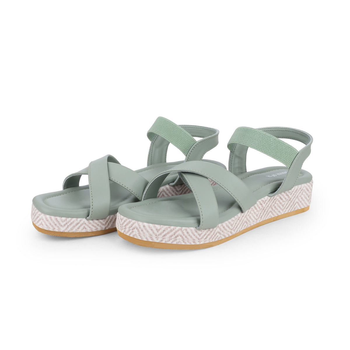 Women’s Platform Sage-Green Ladies Heel Sandal 514602