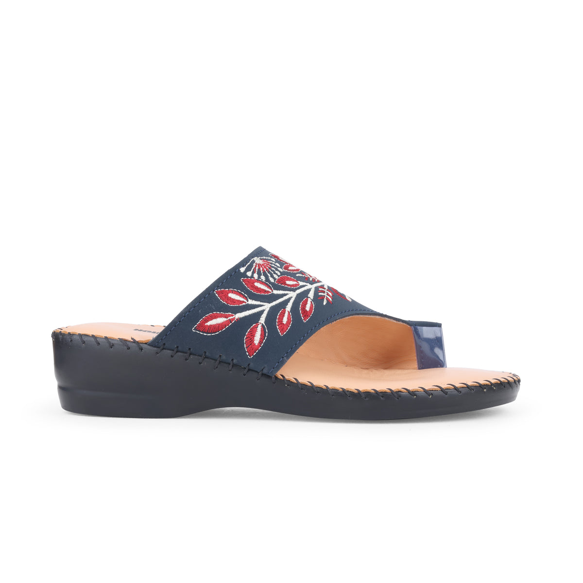 Floral Embroidery Ladies comfort Heel Chappal 560702