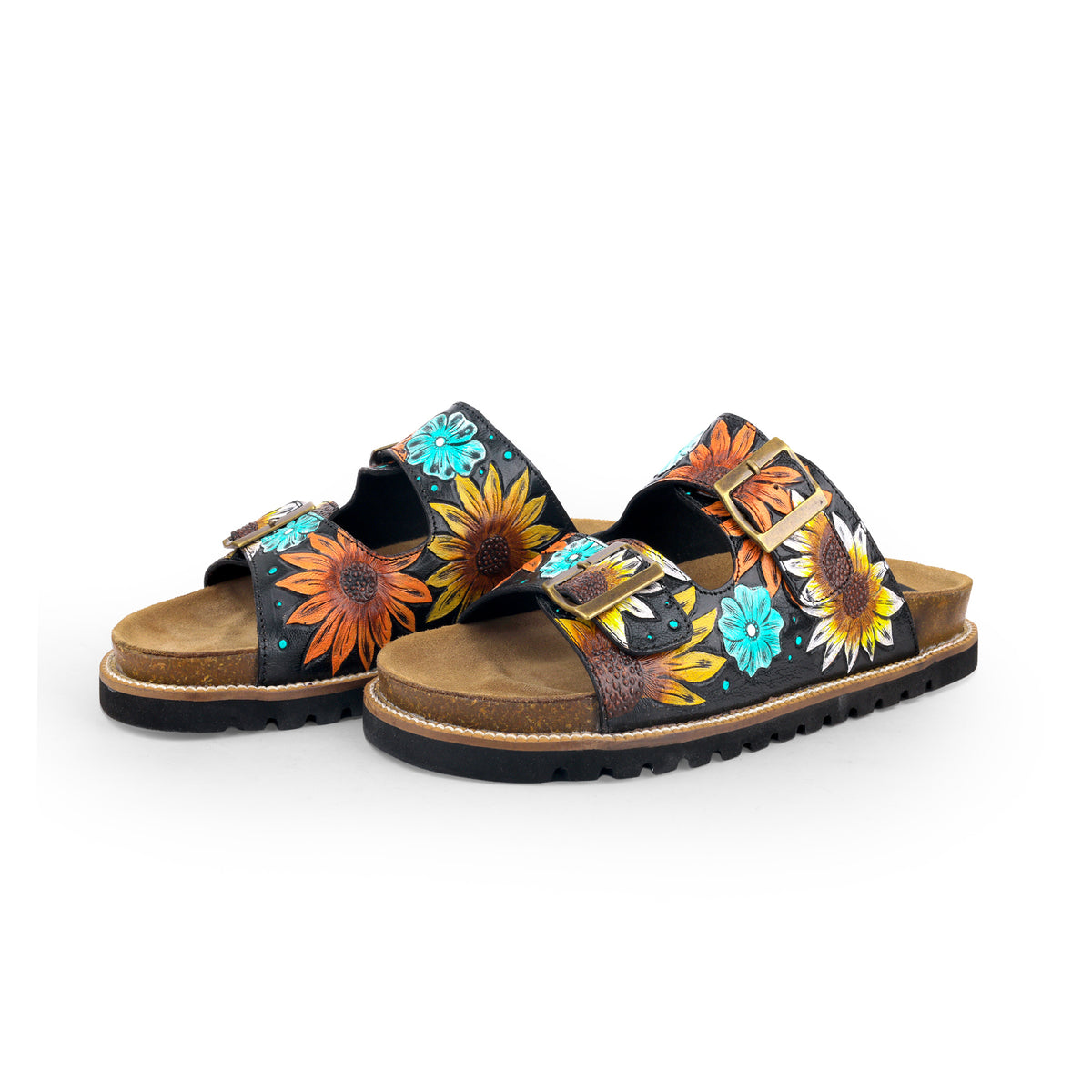 Sunflower Double Buckle Ladies Chappal 605108